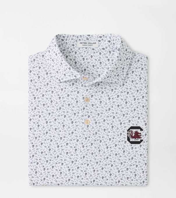 South Carolina Kick Off Performance Jersey Polo in Gale Grey