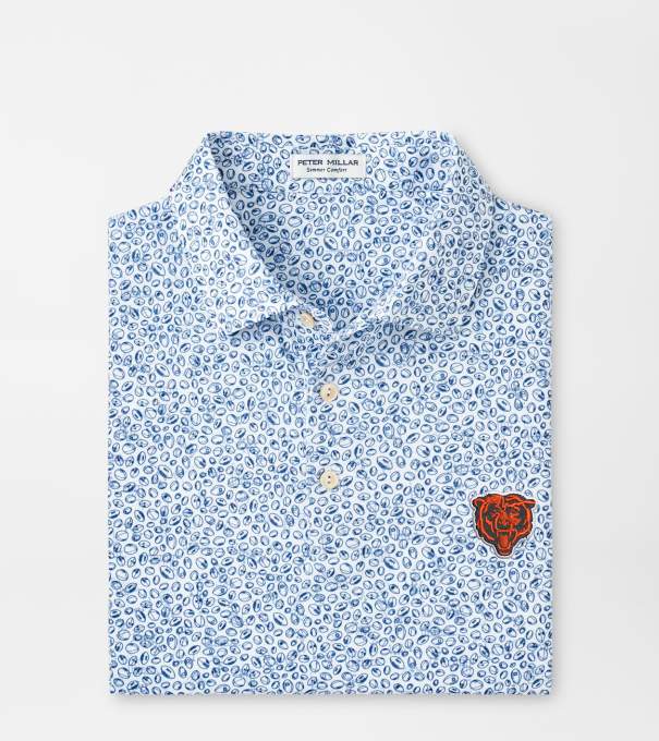 Chicago Bears Blitz Performance Polo in WHITE/SPORT NAVY