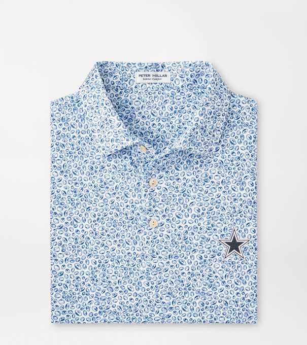 Dallas Cowboys Blitz Performance Polo in WHITE/SPORT NAVY