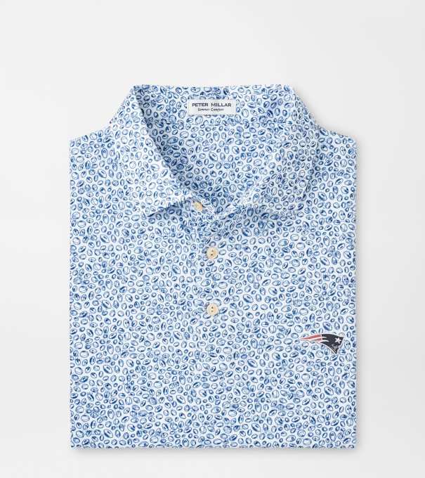 New England Patriots Blitz Performance Polo in WHITE/SPORT NAVY