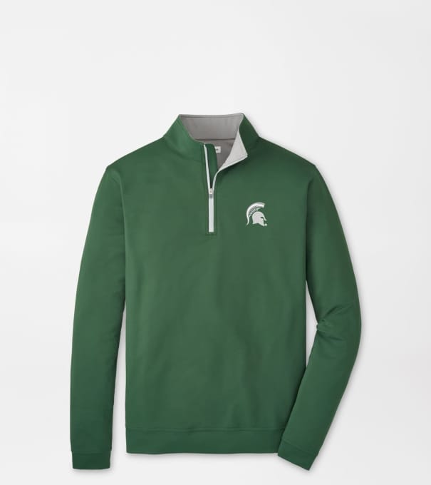 Michigan State Spartans Perth Performance Quarter-Zip in Green1