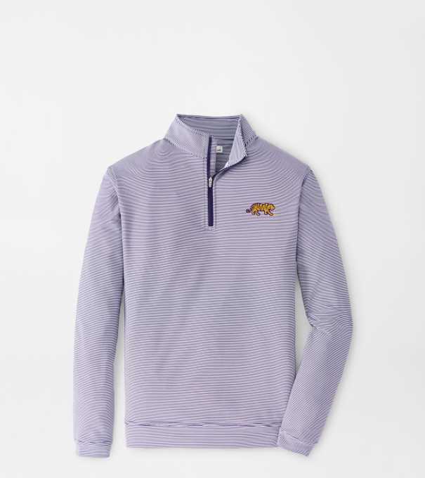 LSU Perth Sugar Stripe Performance Quarter-Zip in Purple2/White