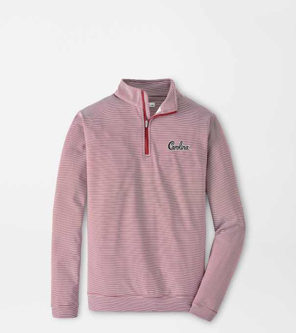 South Carolina Perth Sugar Stripe Performance Quarter-Zip in Maroon2/White