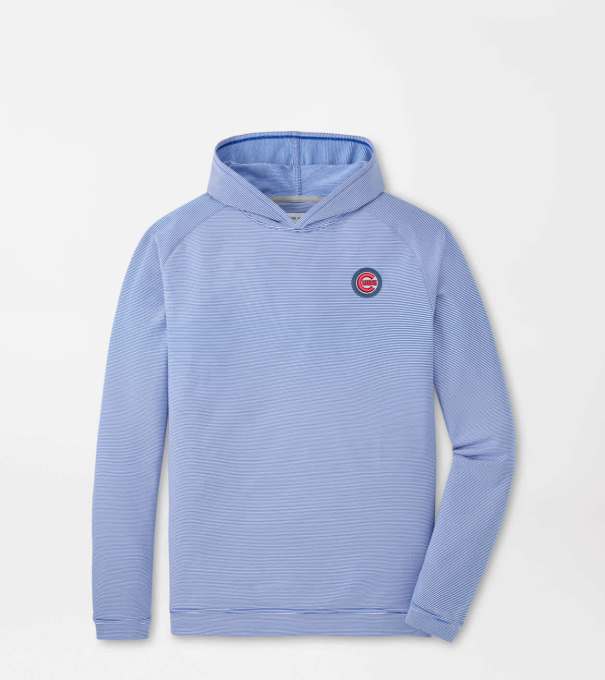 Chicago Cubs Pine Sugar Stripe Performance Hoodie in Blue3