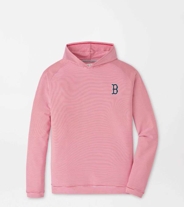 Cincinnati Reds Pine Sugar Stripe Performance Hoodie in Red3