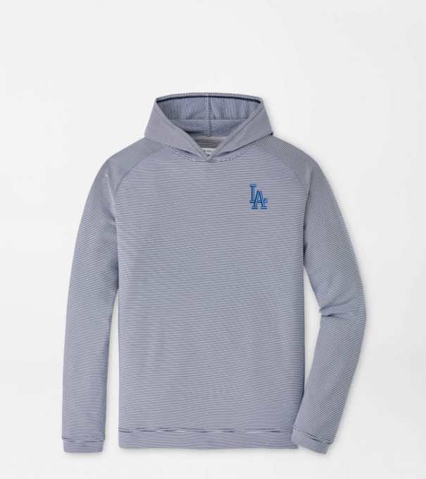 Los Angeles Dodgers Pine Sugar Stripe Performance Hoodie in Navy