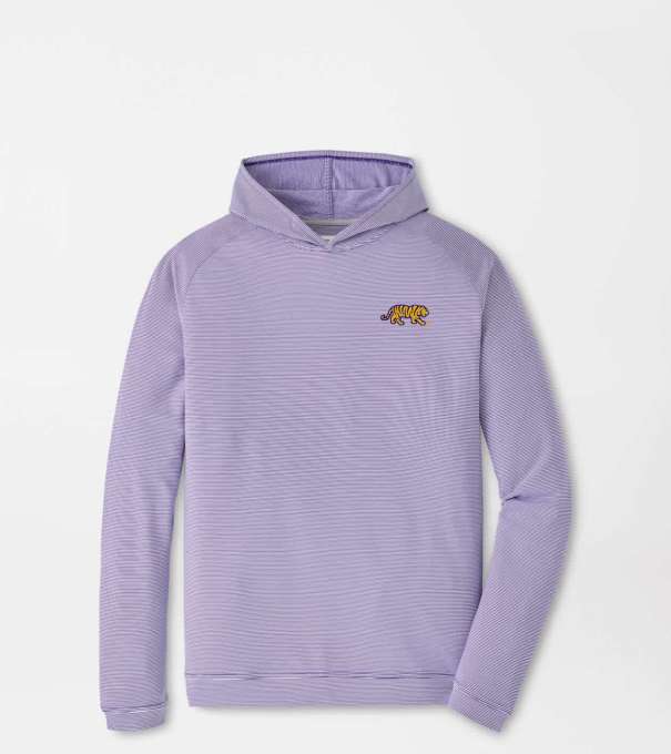 LSU Mike the Tiger Pine Sugar Stripe Performance Hoodie in Purple2