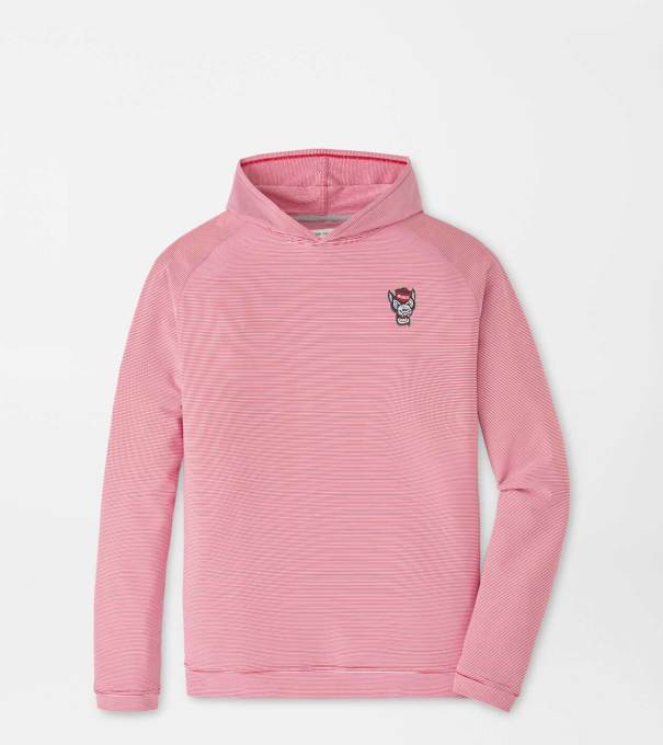 NC State Wolfpack Pine Sugar Stripe Performance Hoodie in Red3