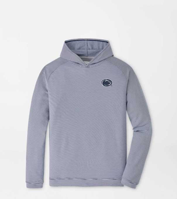 Penn State Pine Sugar Stripe Performance Hoodie in Navy