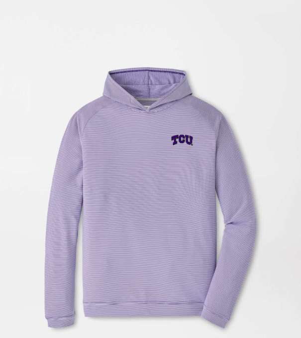 TCU Pine Sugar Stripe Performance Hoodie in Purple2