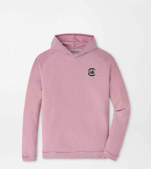 South Carolina Pine Sugar Stripe Performance Hoodie in Maroon2