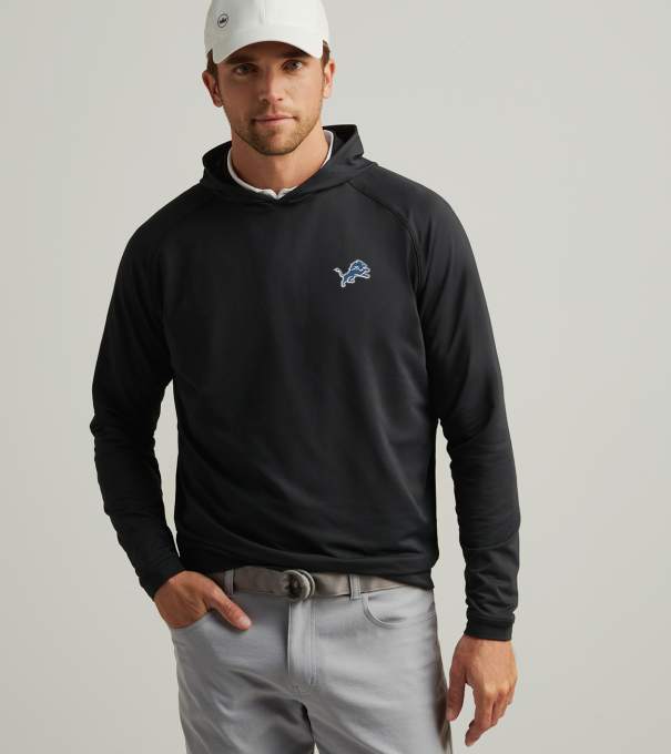 Detroit Lions Pine Performance Hoodie in Black