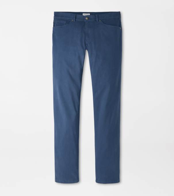 Signature Sateen Five-Pocket Pant in Navy