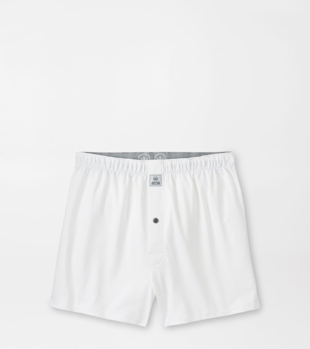 Bold Stretch Jersey Boxer in White