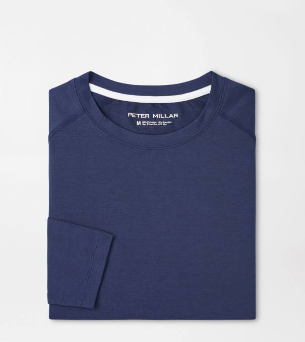 Aurora Performance Long-Sleeve T-Shirt in Navy