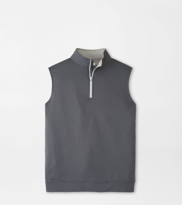 Galway Stretch Loop Terry Quarter-Zip Vest in Iron