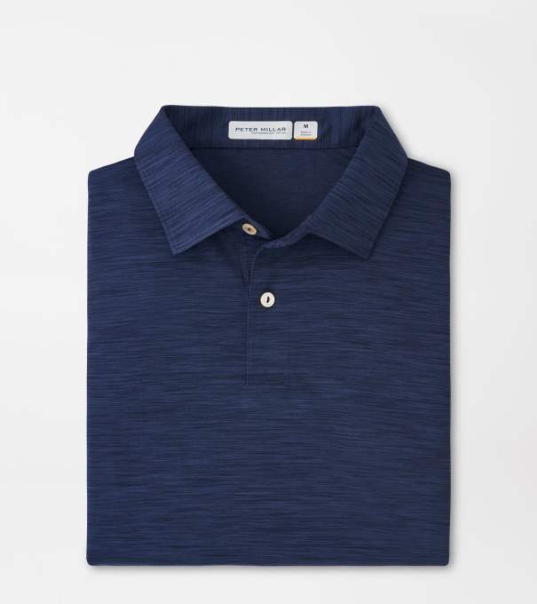 Featherweight M&eacute;lange Performance Polo in Navy