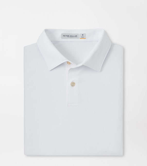 Featherweight M&eacute;lange Performance Polo in White