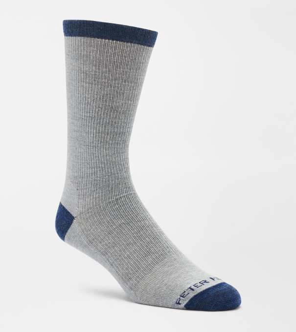 Merino Crew Sock in Light Grey