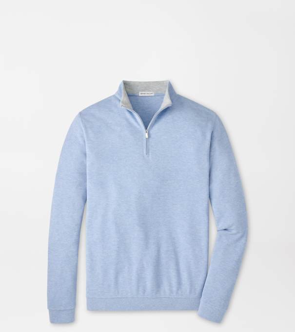 Crown Comfort Quarter-Zip Pullover in Cottage Blue