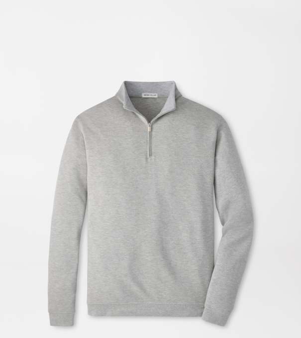 Crown Comfort Quarter-Zip Pullover in Light Grey