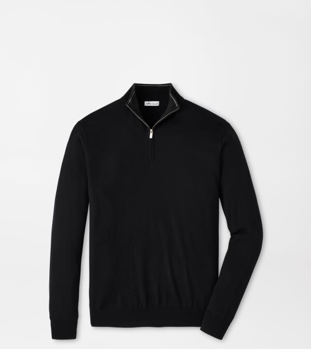 Autumn Crest Quarter-Zip in Black
