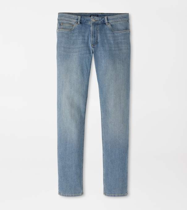Vintage Washed Five-Pocket Denim in Stone Washed Blue