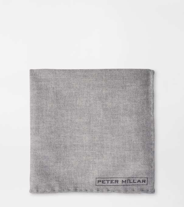 Wool Pocket Square in Nickel