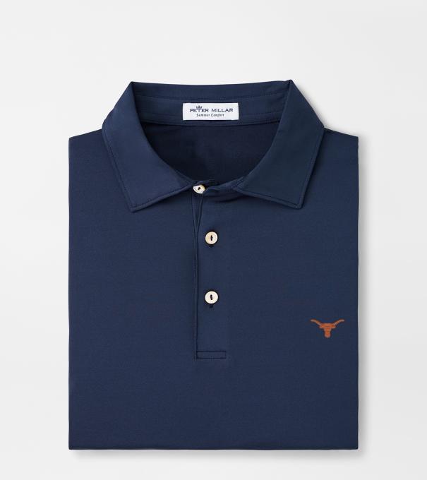 Texas Solid Performance Jersey Polo in Navy