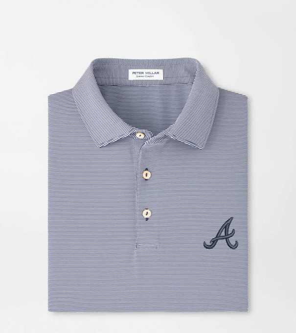 Atlanta Braves Jubilee Performance Jersey Polo in Navy