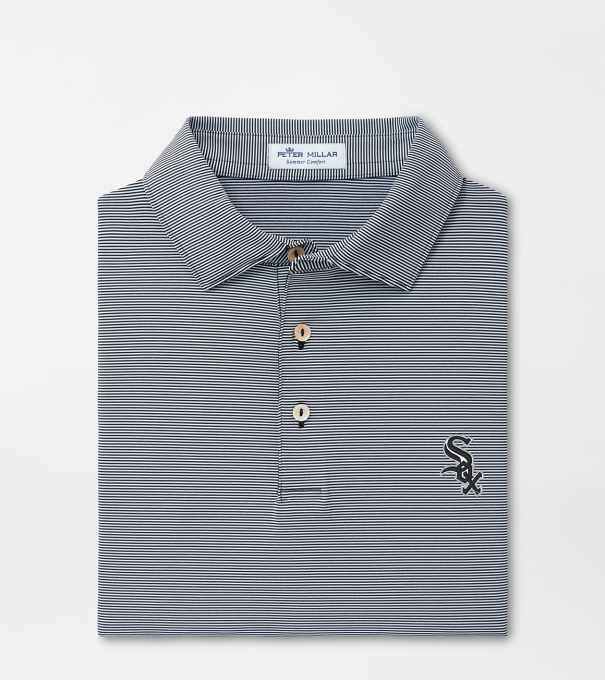 Chicago White Sox Jubilee Stripe Performance Polo in Black