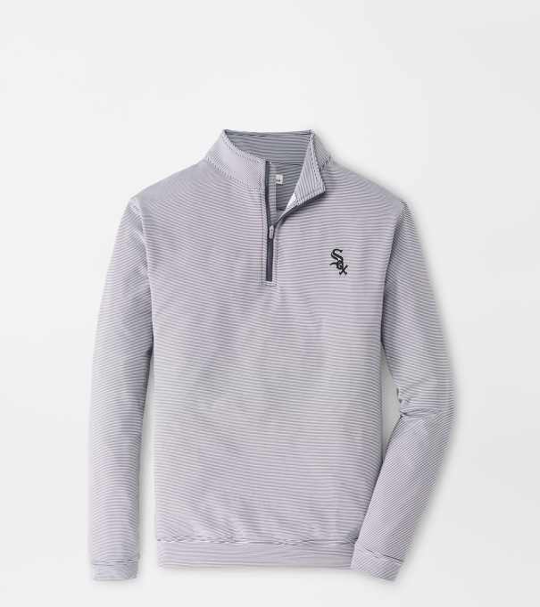 Chicago White Sox Perth Sugar Stripe Performance Quarter-Zip in Iron/White