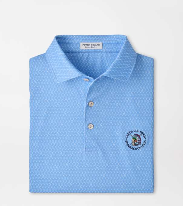 126th U.S. Open Crossed Arrow Performance Polo in BLUEBIRD