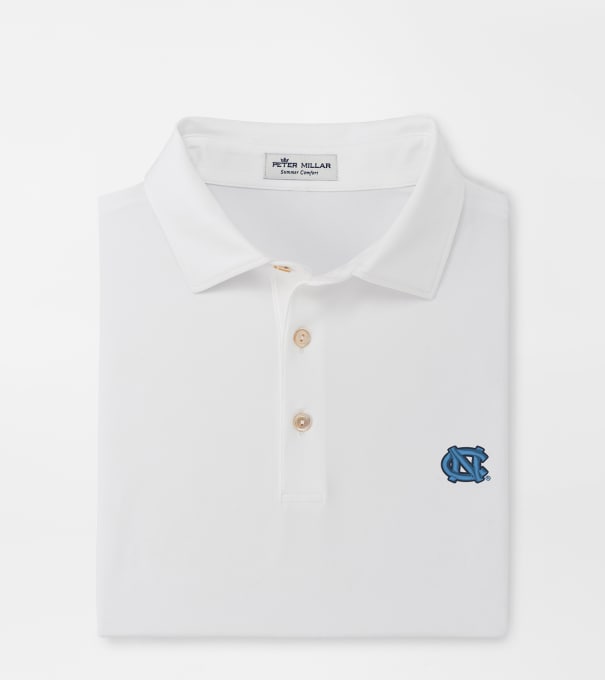 UNC Solid Performance Jersey Polo in White