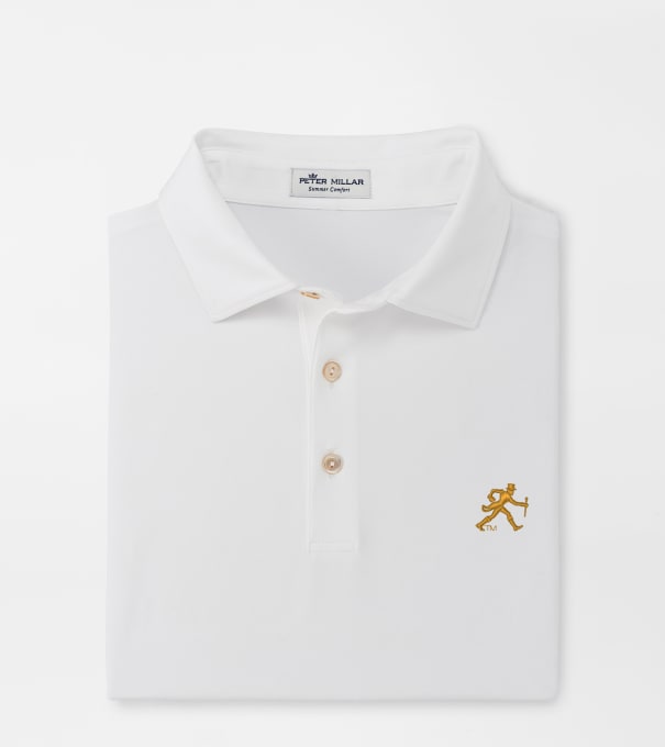 Wake Forest Walking Deacon Solid Performance Jersey Polo in White