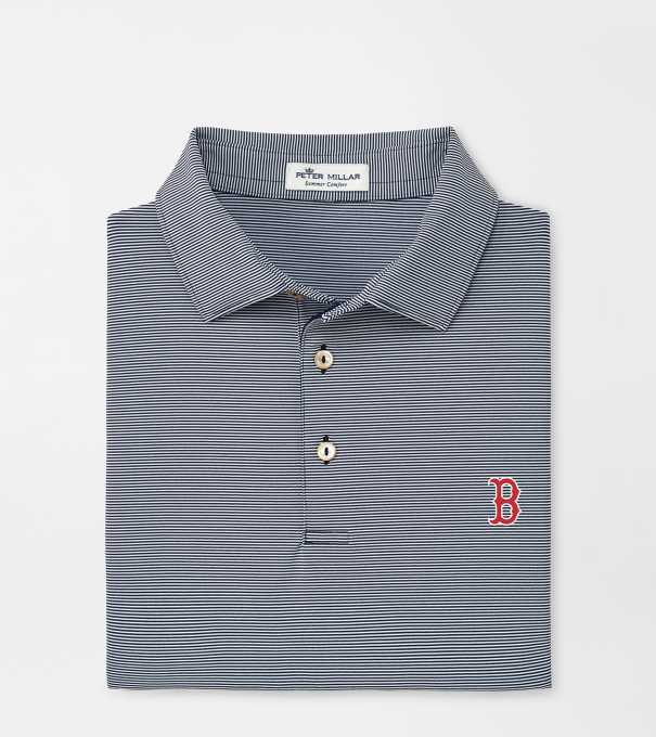 Boston Red Sox Jubilee Stripe Performance Polo in Navy