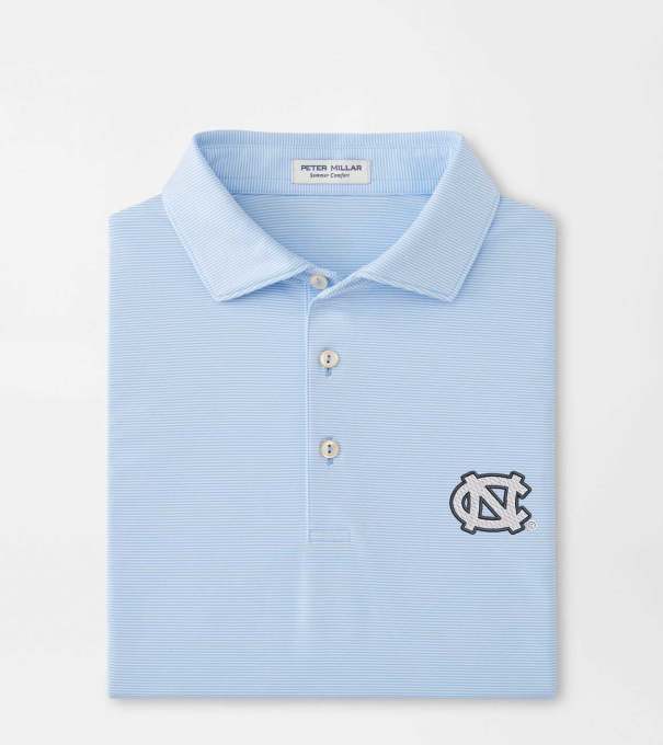 UNC Chapel Hill Jubilee Performance Jersey Polo in Cottage Blue