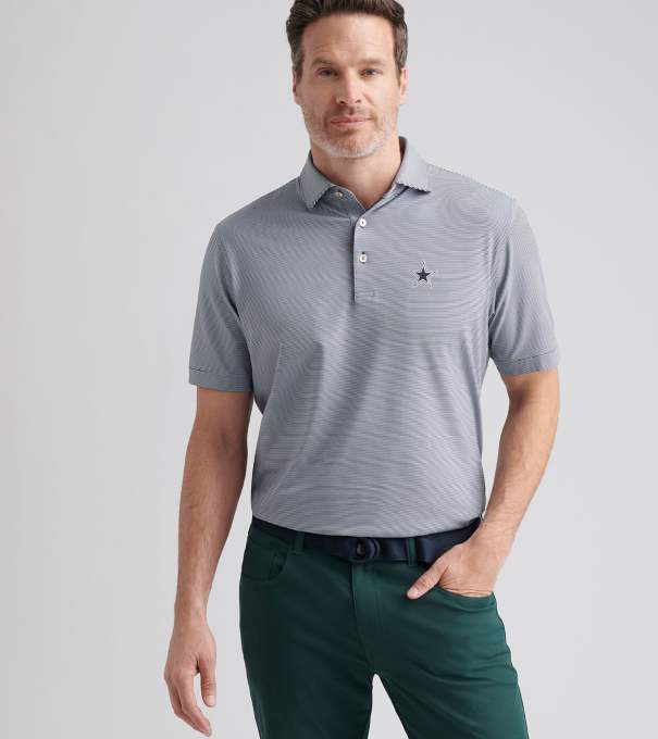 Dallas Cowboys Jubilee Performance Jersey Polo in Navy