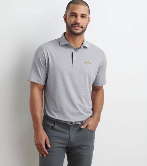 Los Angeles Chargers Jubilee Performance Jersey Polo in Iron