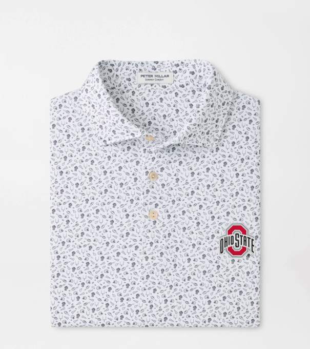 The Ohio State Kick Off Performance Jersey Polo in Gale Grey