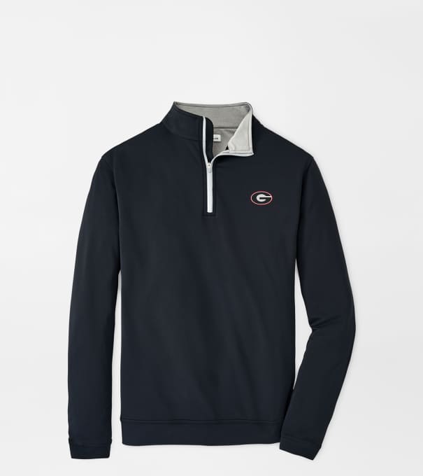 Georgia Perth Performance Quarter-Zip in Black