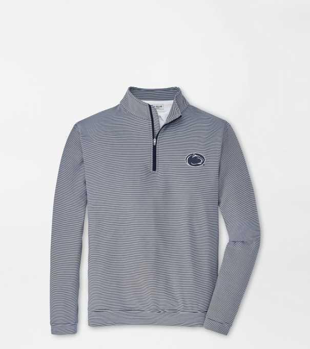Penn State Perth Sugar Stripe Performance Quarter-Zip in Navy/White