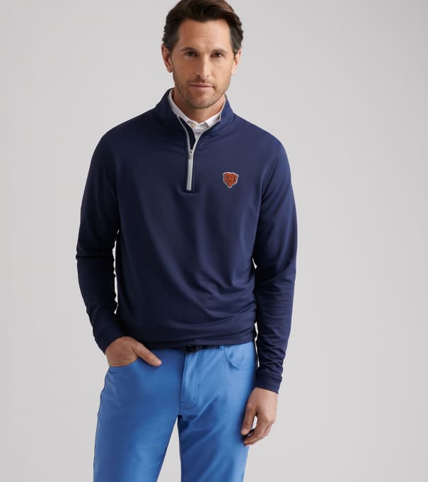 Chicago Bears Perth Performance Quarter-Zip in Navy