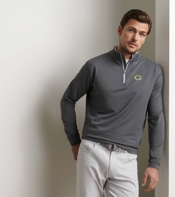 Green Bay Packers Perth Performance Quarter-Zip in Iron