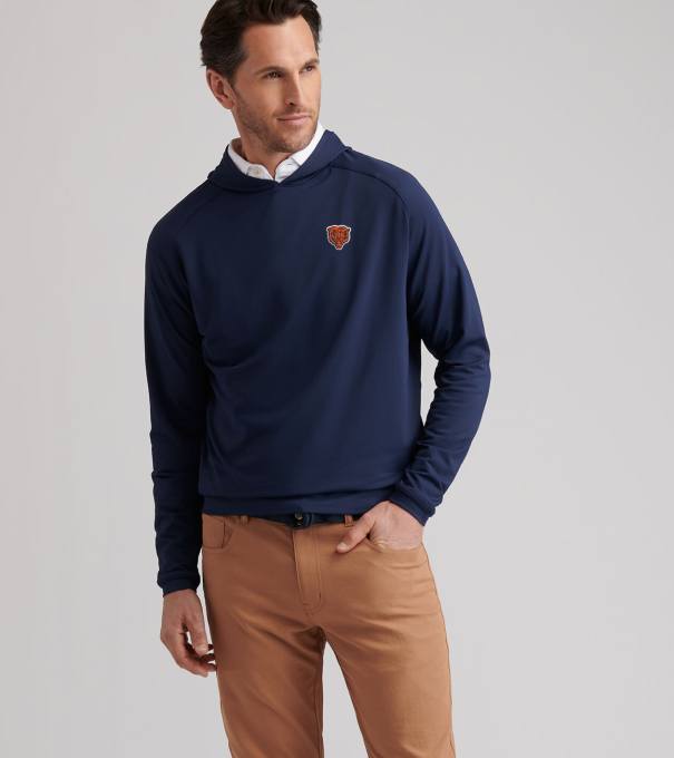 Chicago Bears Pine Performance Hoodie in Navy