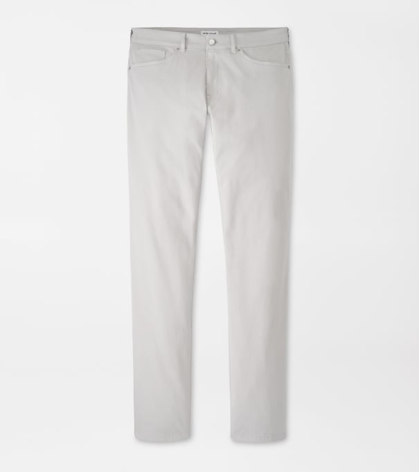 Signature Sateen Five-Pocket Pant in Light Grey