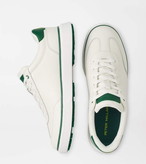 Drift Leather Hybrid Course Shoe in WHITE / GREEN