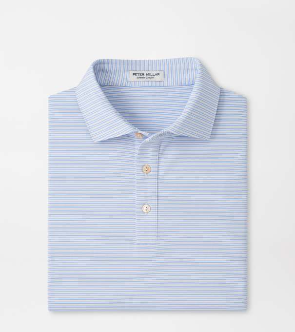 Harrington Performance Jersey Polo in White / Bluebird