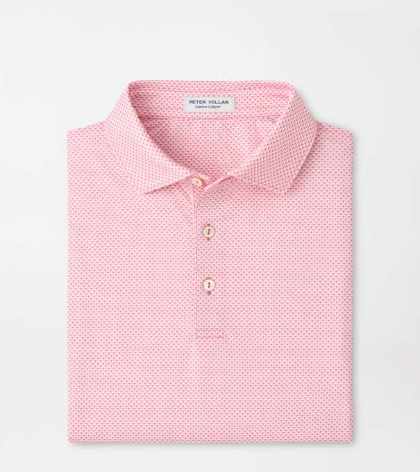 Medina Performance Jersey Polo in Chili Red