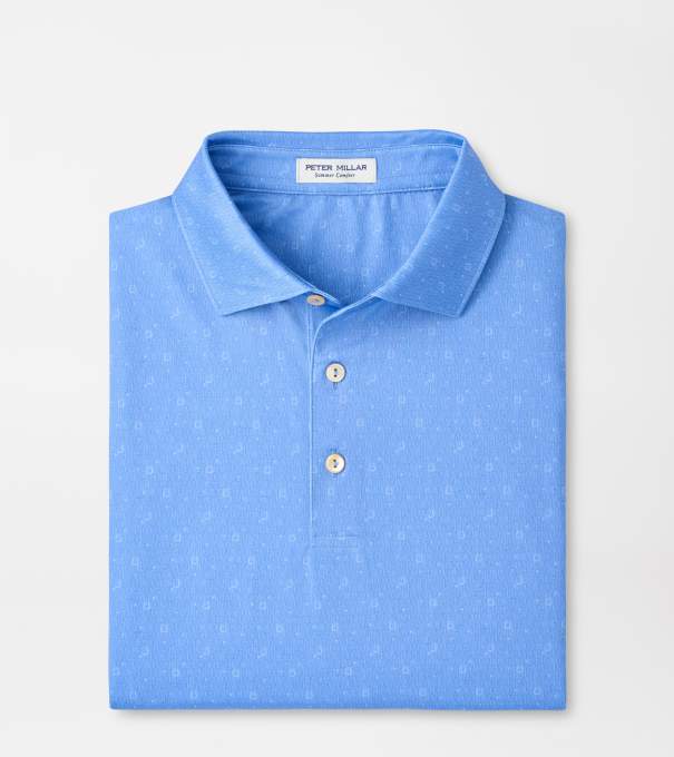 Guitar Solo Performance Jersey Polo in BLUEBIRD